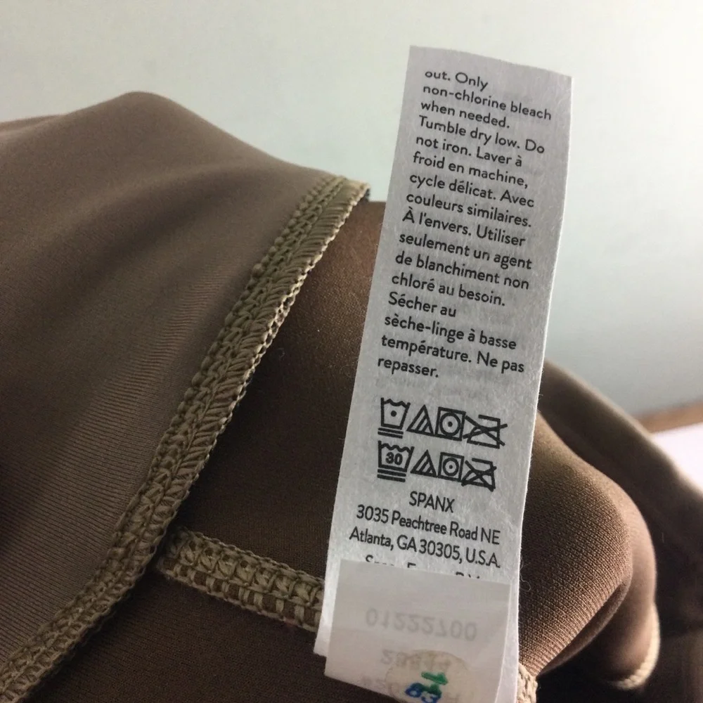 Spanx Camel Faux Suede Shaping Leggings Size Large